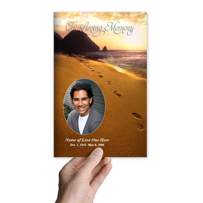 Footprints Funeral Program Template - The Funeral Program Site