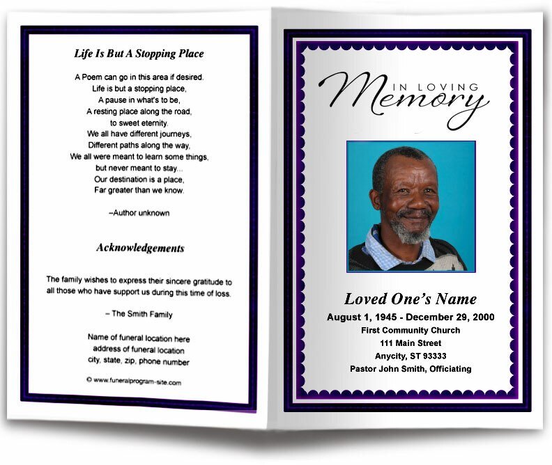 Gallant Funeral Program Template - The Funeral Program Site