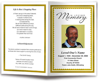 Gallant Funeral Program Template - The Funeral Program Site