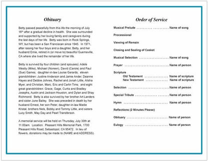 Gallant Funeral Program Template - The Funeral Program Site