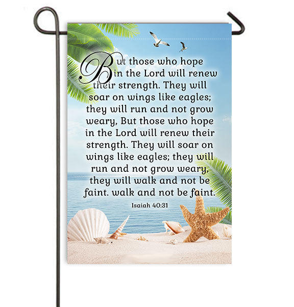 Hope in The Lord Bible Verse Garden Flag