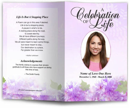 Garland Funeral Program Template - The Funeral Program Site