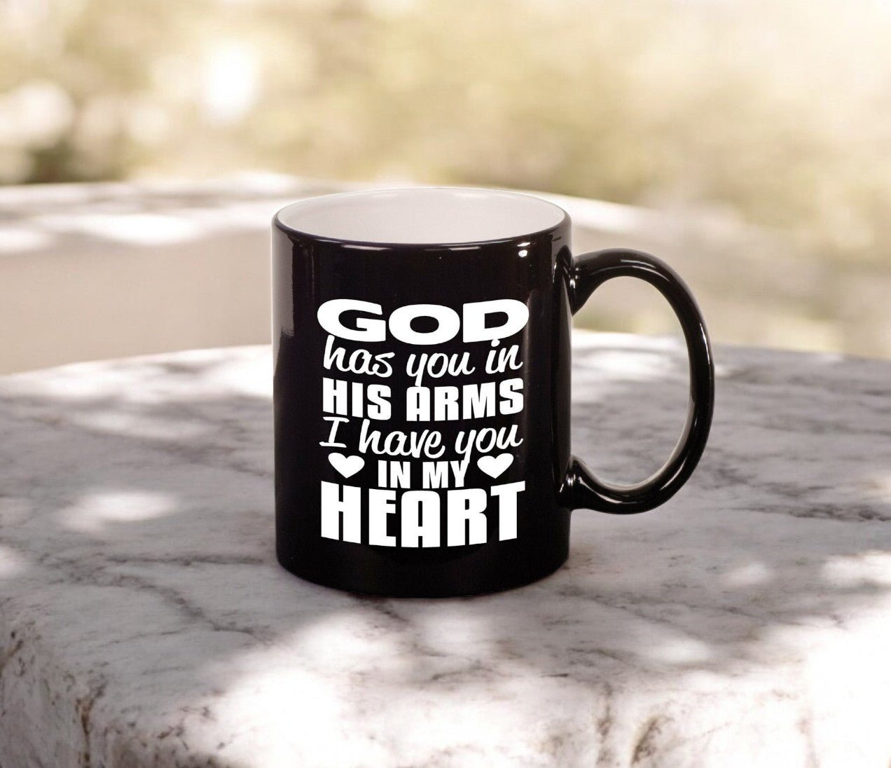 God Has You In His Arms In Loving Memory Ceramic Mug - Celebrate Prints