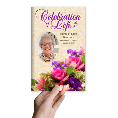 Golden Funeral Program Template - The Funeral Program Site