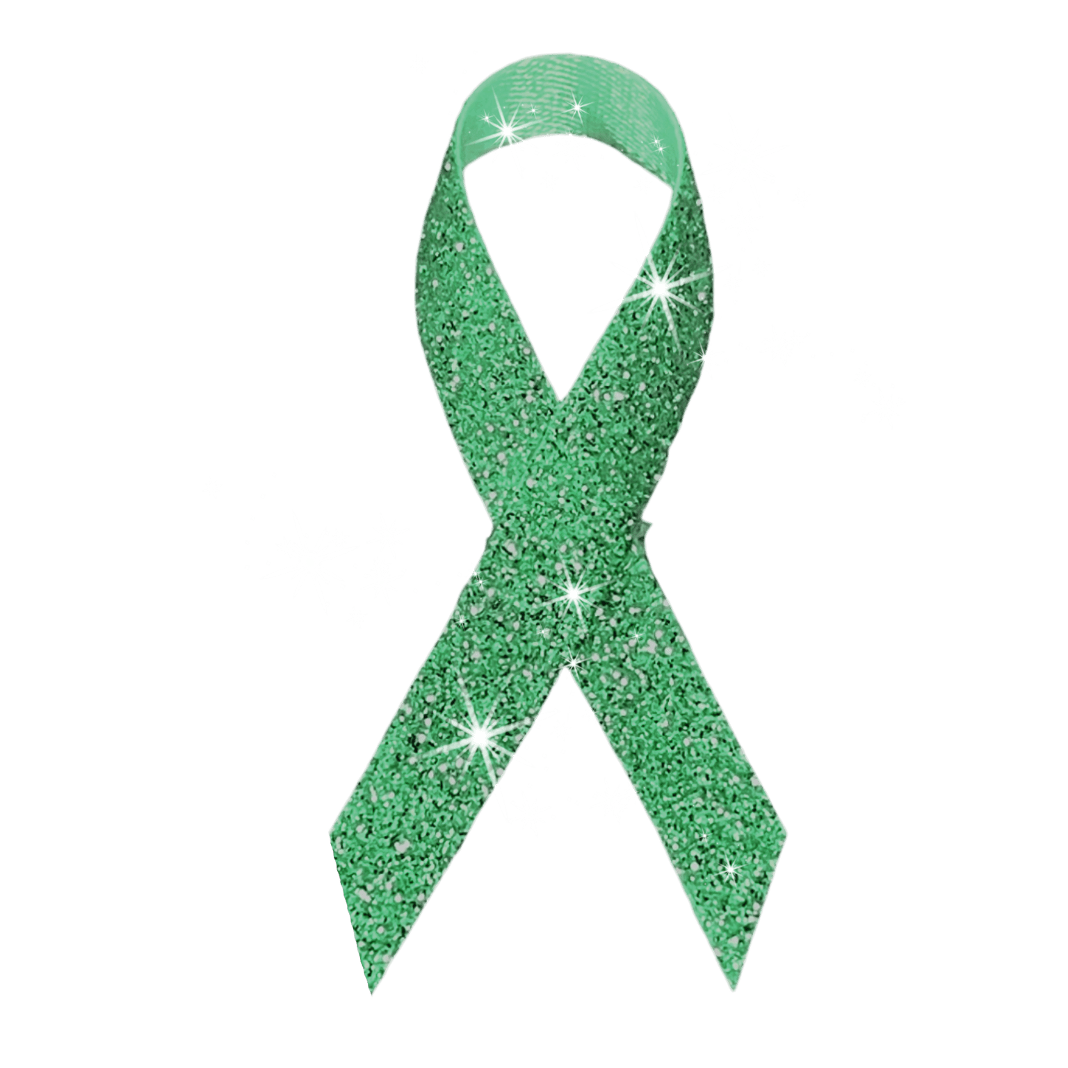 Green Cancer Ribbon, Awareness Ribbons (No Personalization) - Pack of 10 - Celebrate Prints