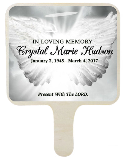 Halo All-In-One Memorial Hand Fan (Pack of 10) - Celebrate Prints