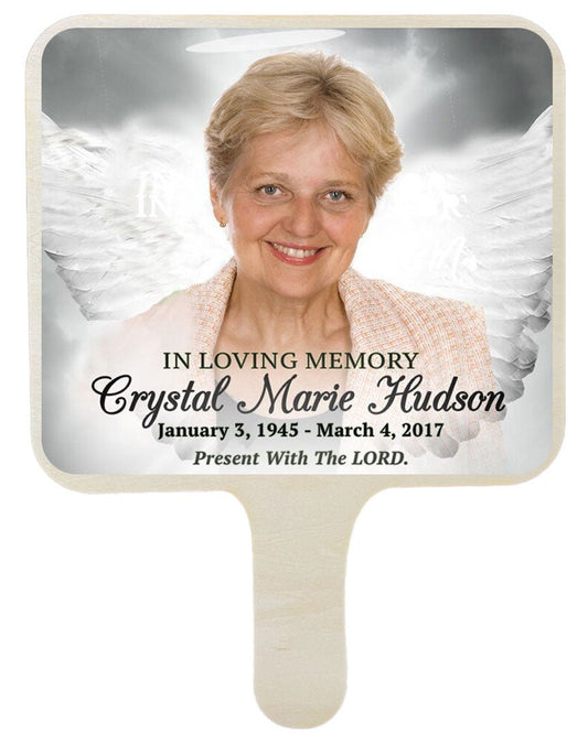 Halo All-In-One Memorial Hand Fan (Pack of 10) - Celebrate Prints