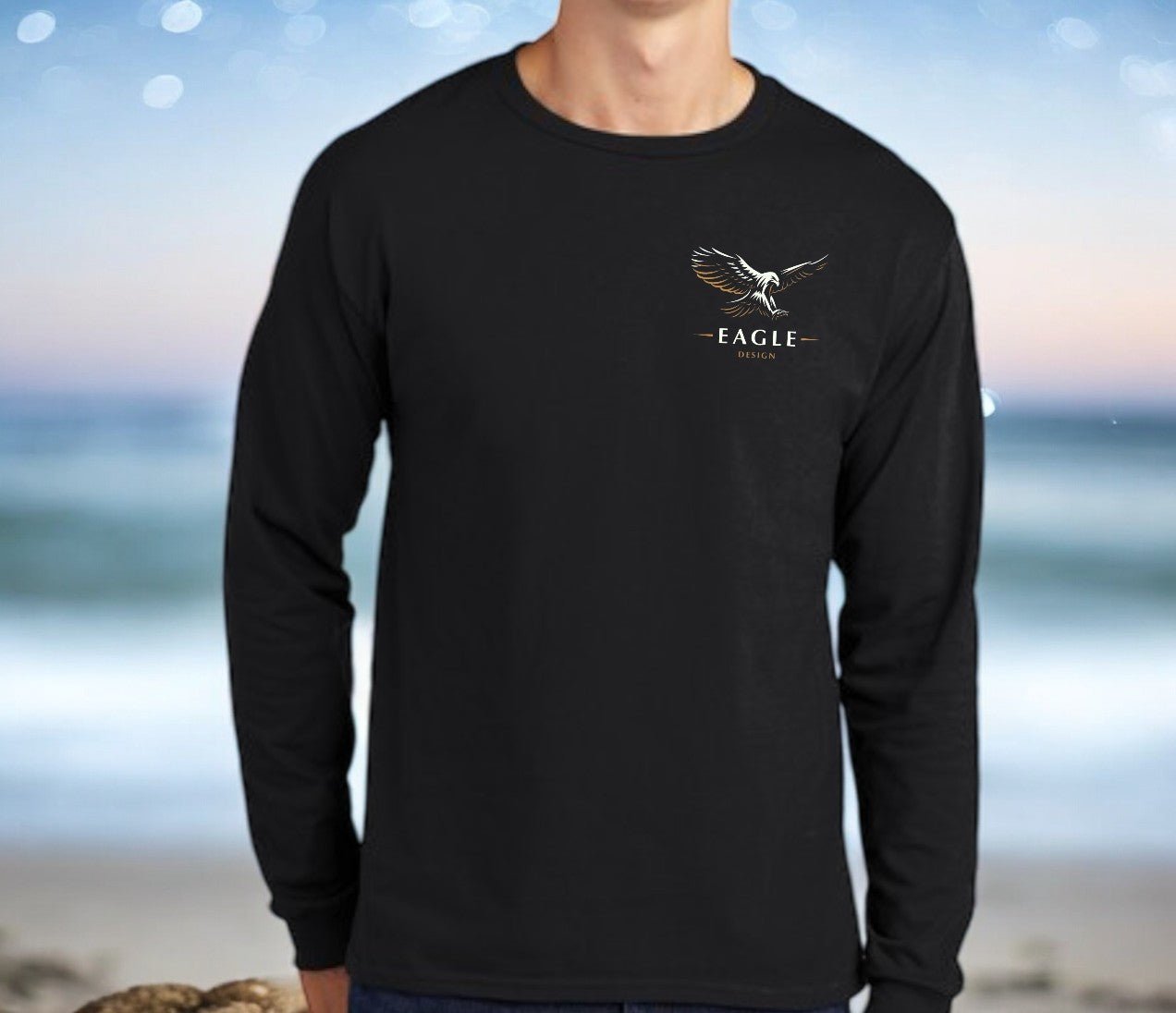 Hanes® Men's Essential - T 100% Cotton Long Sleeve Custom T-Shirt - Celebrate Prints