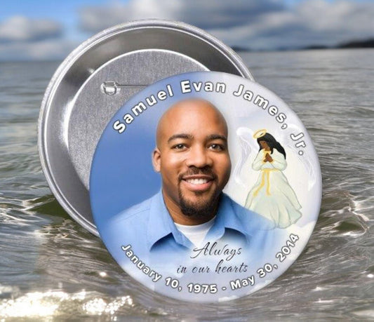 Heaven's Angel Memorial Button (Pack of 10) - Celebrate Prints