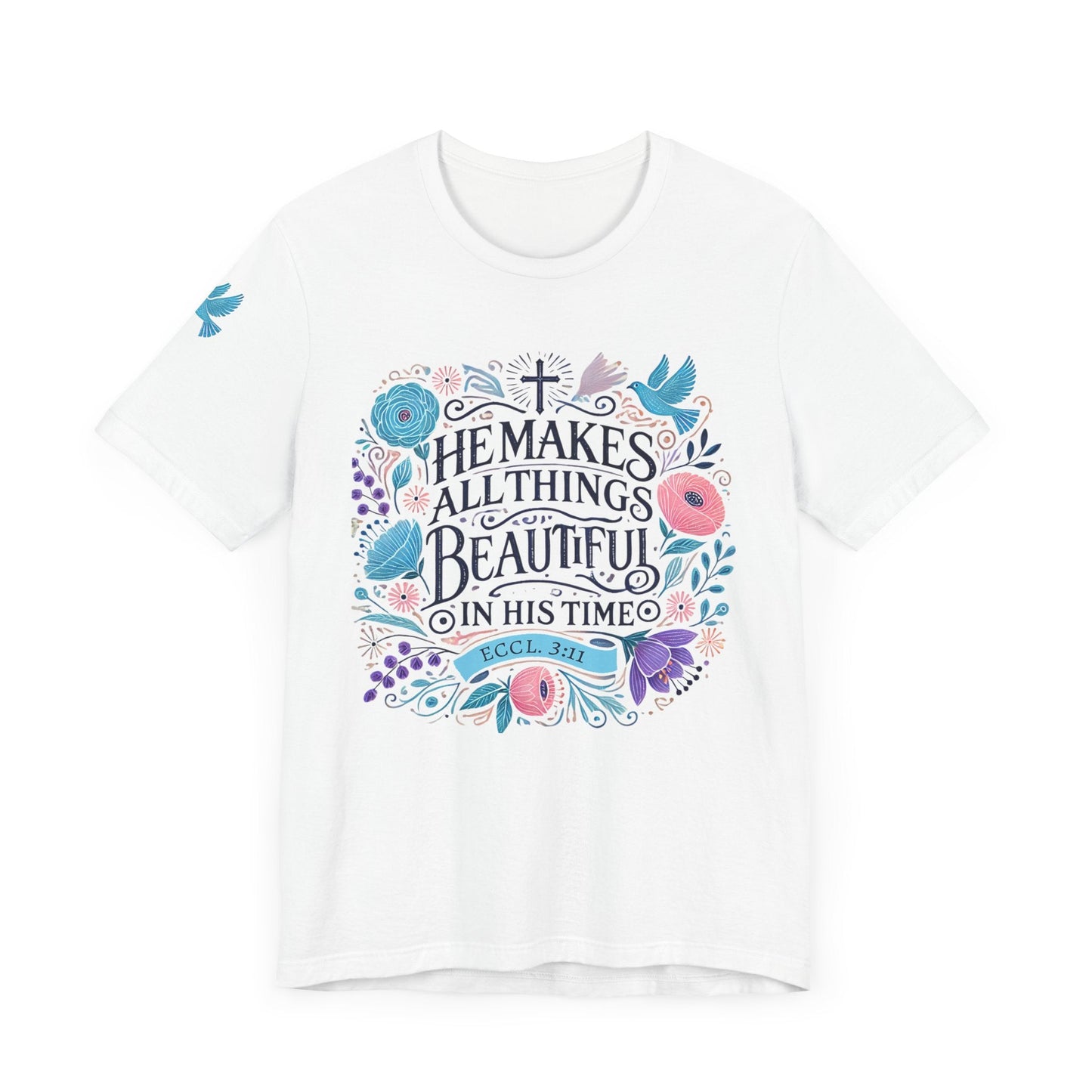 Inspirational Women's Jersey Tee - "He Makes All Things Beautiful" - Celebrate Prints