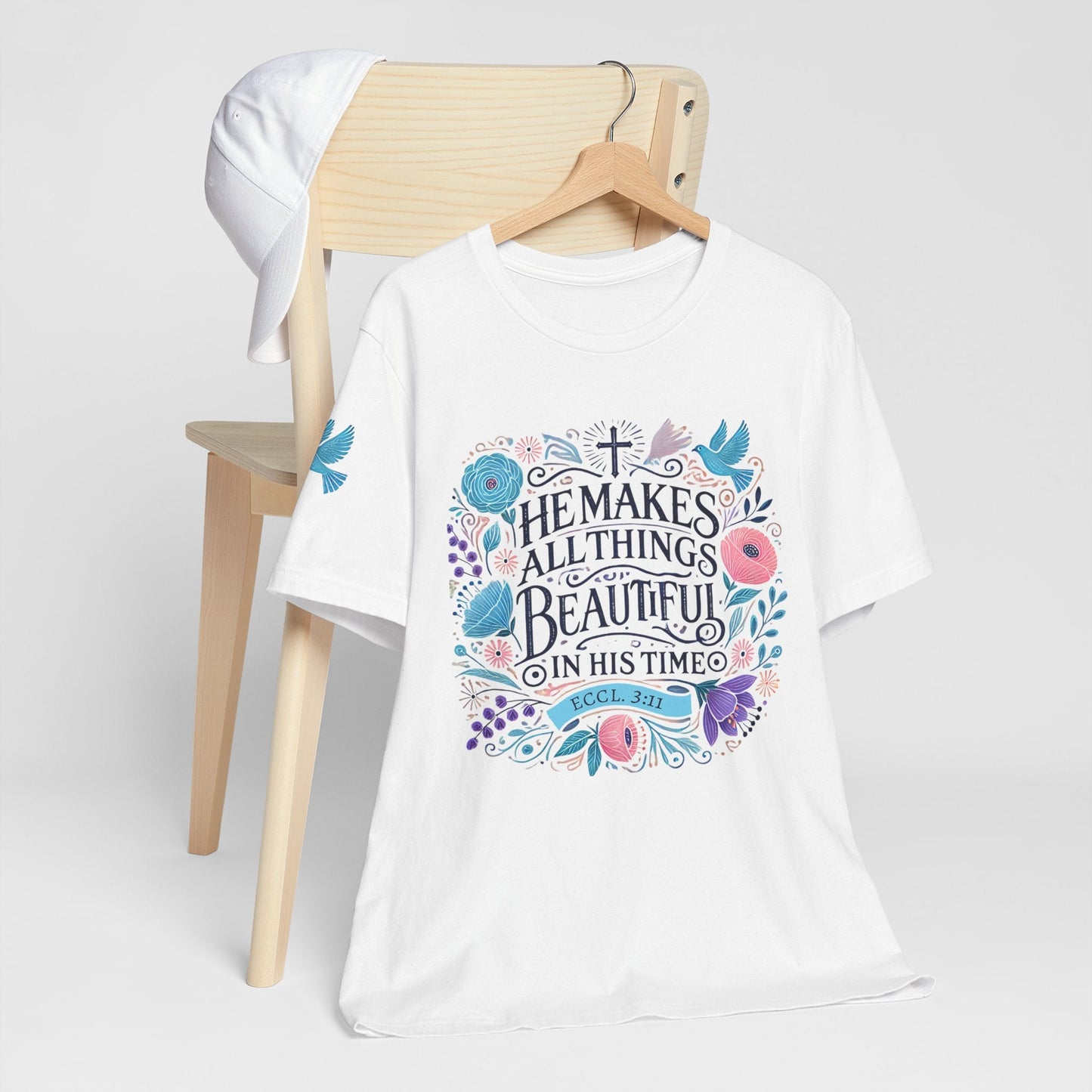 Inspirational Women's Jersey Tee - "He Makes All Things Beautiful" - Celebrate Prints