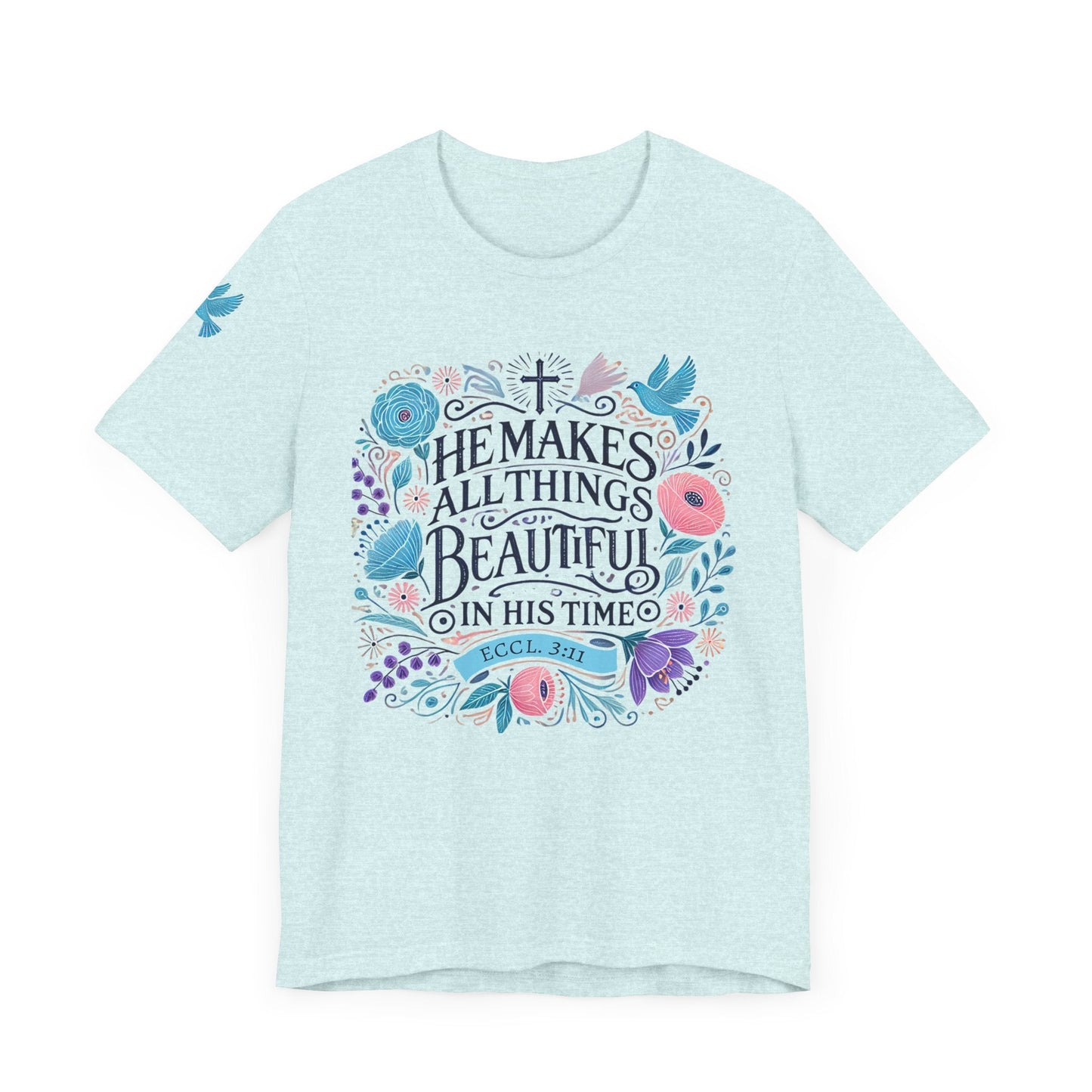 Inspirational Women's Jersey Tee - "He Makes All Things Beautiful" - Celebrate Prints