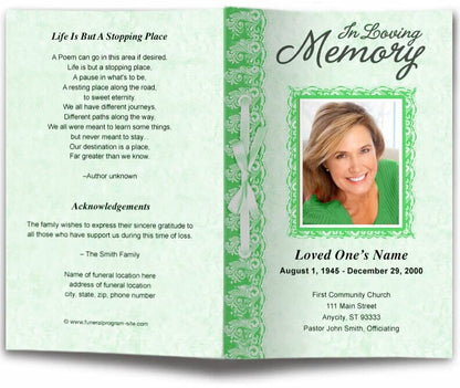 Jasper Funeral Program Template - The Funeral Program Site