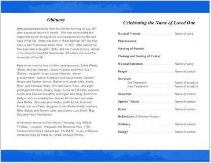 Jazz Funeral Program Template - The Funeral Program Site