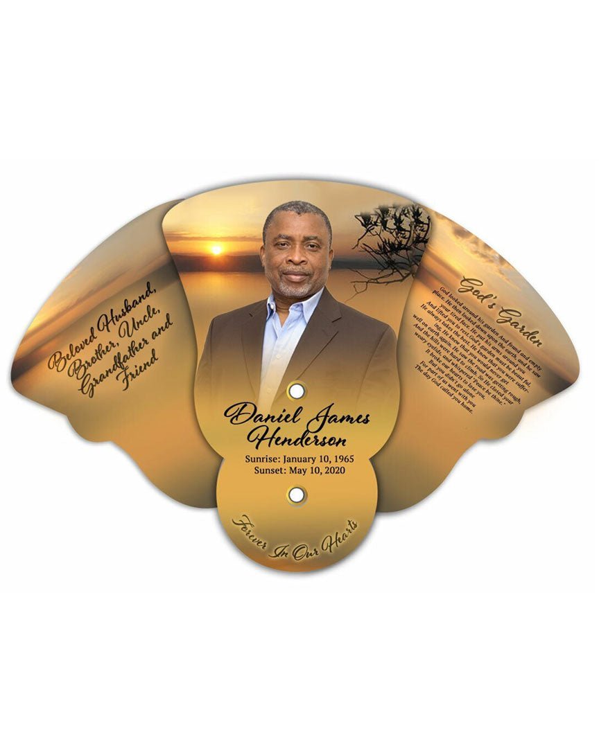 Kenya Personalized Folding Memorial Fan (Pack of 10) - Celebrate Prints