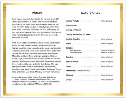 Kingdom Funeral Program Template - The Funeral Program Site