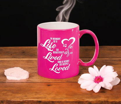 Life Lived Loved In Loving Memory Ceramic Mug - Celebrate Prints