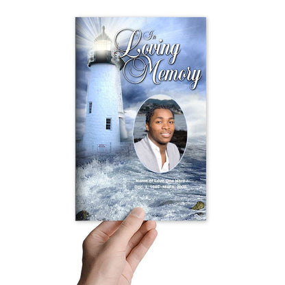 Lighthouse Funeral Program Template - The Funeral Program Site