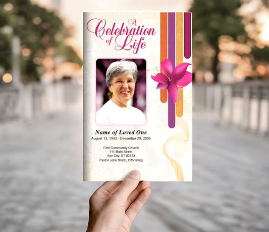 Lucia Funeral Program Template - The Funeral Program Site