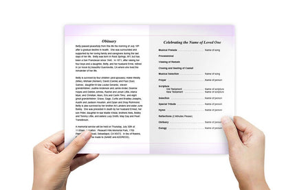 Lupus Purple Ribbon Funeral Program Template - The Funeral Program Site