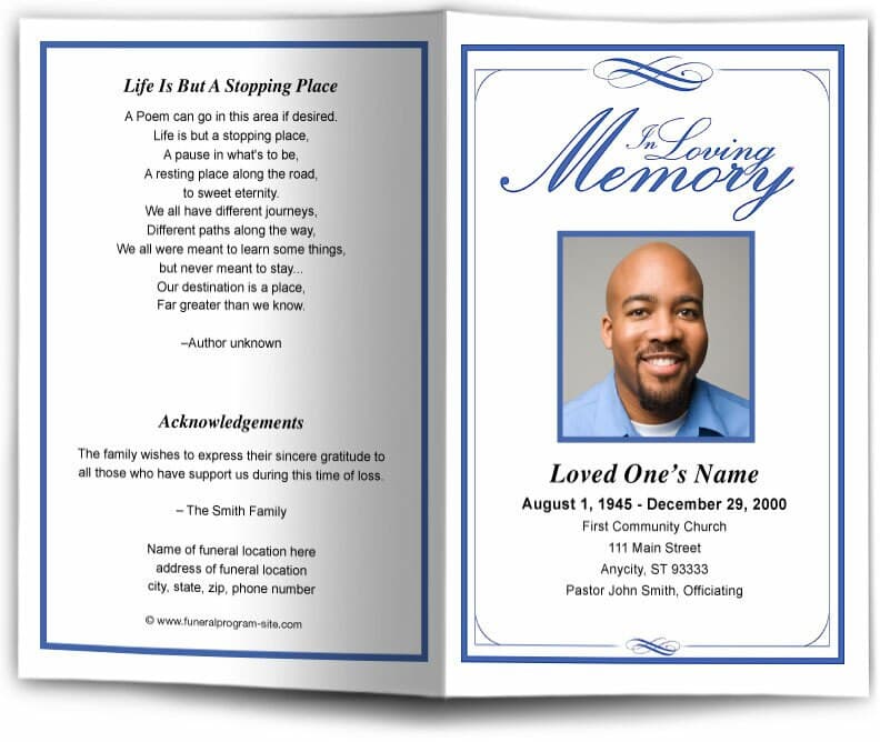 Madison Funeral Program Template - The Funeral Program Site