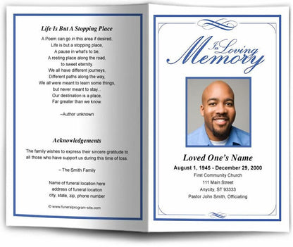Madison Funeral Program Template - The Funeral Program Site