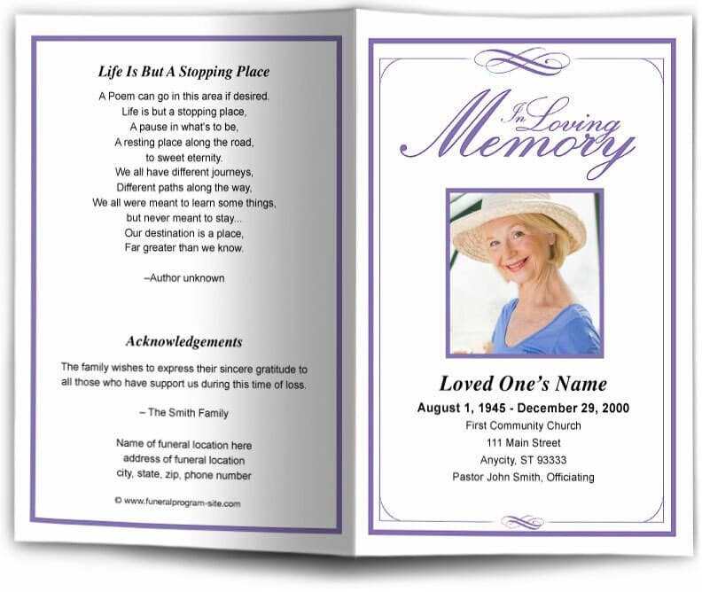 Madison Funeral Program Template - The Funeral Program Site