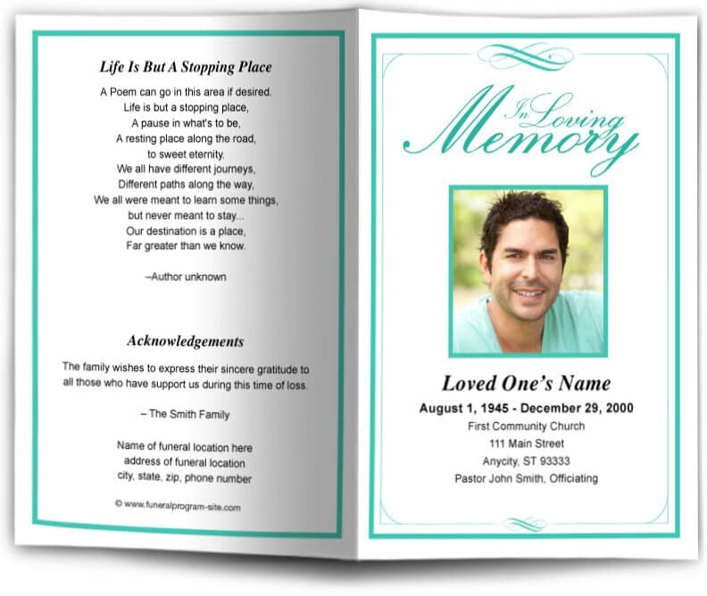 Madison Funeral Program Template - The Funeral Program Site