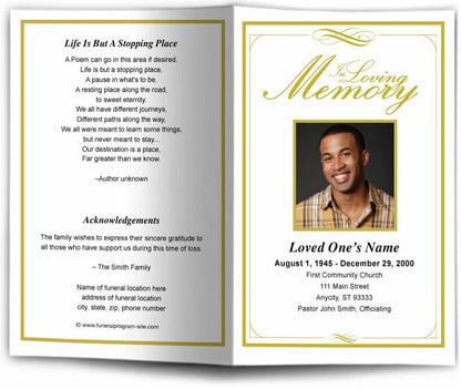 Madison Funeral Program Template - The Funeral Program Site