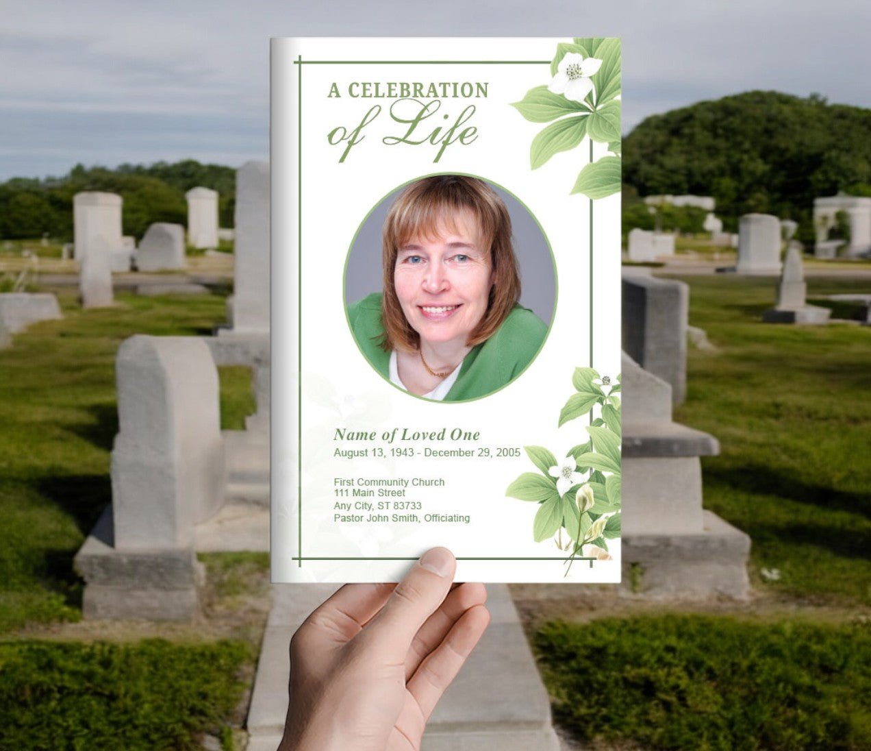 May Funeral Program Template - Celebrate Prints