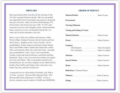 McKinney Funeral Program Template - The Funeral Program Site