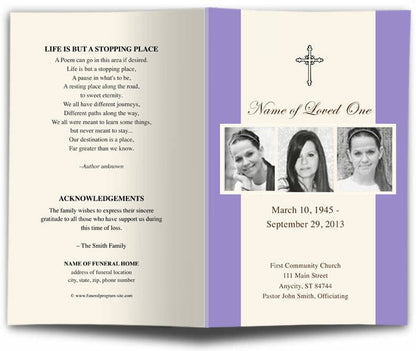 McKinney Funeral Program Template - The Funeral Program Site