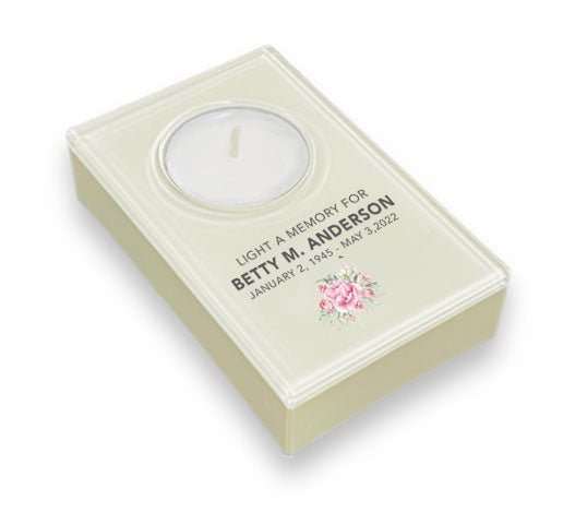 Memorial Candle Rectangle Tea Light Holder - Celebrate Prints