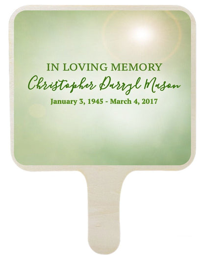 Misty All-In-One Memorial Hand Fan (Pack of 10) - Celebrate Prints