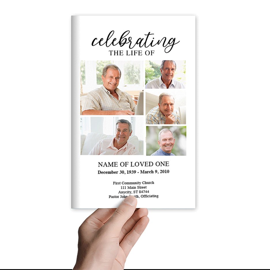 Multi Photo Funeral Program Template - The Funeral Program Site