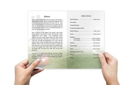 Navy Blue - Silver Football Team Color Funeral Program Template - The Funeral Program Site