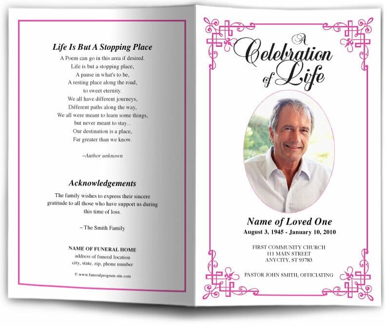 Ornate Funeral Program Template - The Funeral Program Site