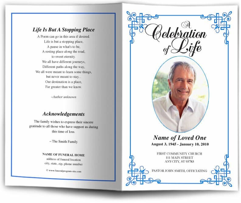 Ornate Funeral Program Template - The Funeral Program Site