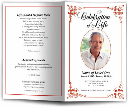 Ornate Funeral Program Template - The Funeral Program Site