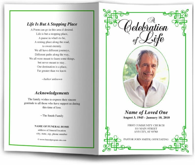 Ornate Funeral Program Template - The Funeral Program Site