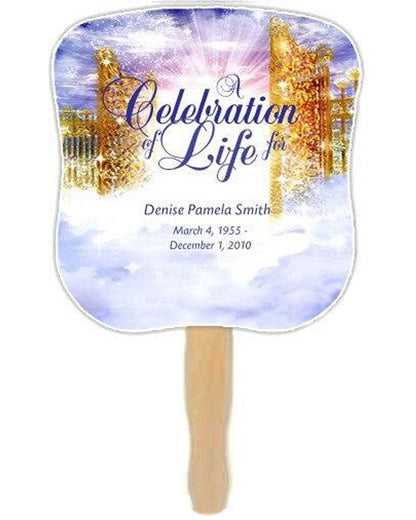 Pathway Personalized Hour Glass Memorial Fan (Pack of 10) - Celebrate Prints