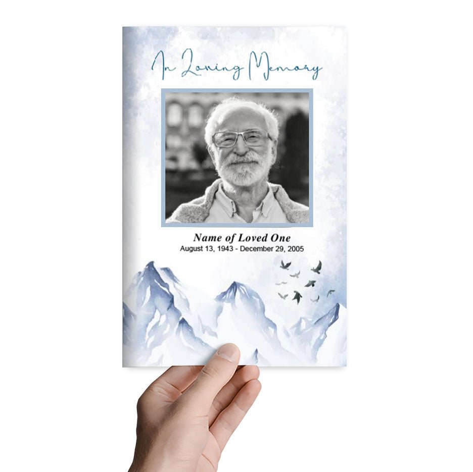 Peaks Funeral Program Template - The Funeral Program Site