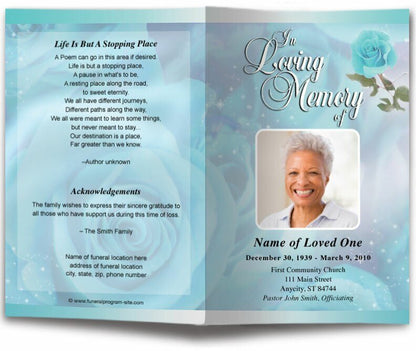 Petals Funeral Program Template - The Funeral Program Site