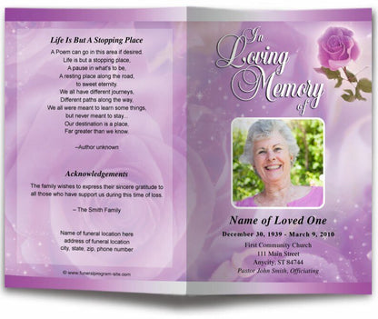 Petals Funeral Program Template - The Funeral Program Site