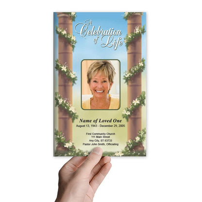 Pillars Funeral Program Template - The Funeral Program Site