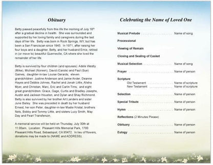 Pillars Funeral Program Template - The Funeral Program Site