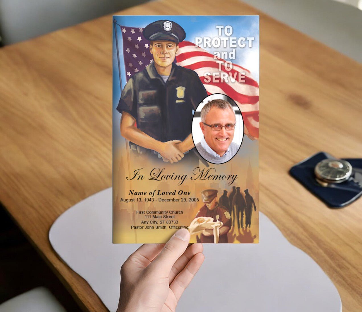 Policeman Funeral Program Template - The Funeral Program Site