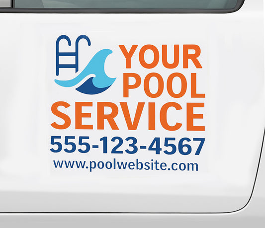 Stock Pool Service Car Decal – Peel & Stick Vehicle Car Sign