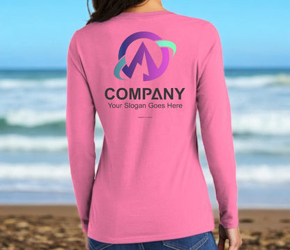 Port & Company® Women's Custom Long Sleeve Fan Favorite™ V - Neck Tee - Celebrate Prints