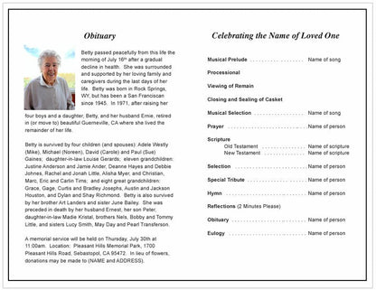 Praying Hands Funeral Program Template - The Funeral Program Site